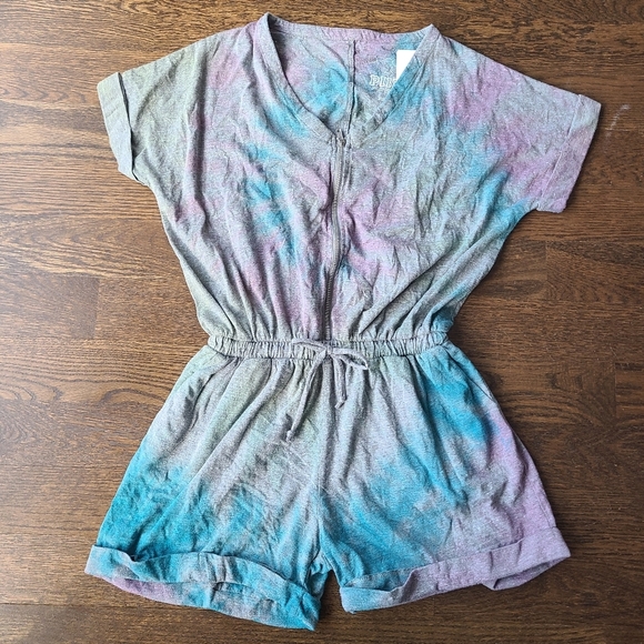 NWT Dreamr × Pink Victoria Secret Tie-Dye Romper Sz.L - Picture 1 of 9